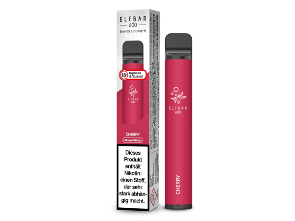 Elf Bar 600 Einweg E-Zigarette - Cherry 20 mg/ml