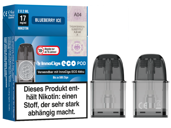 InnoCigs - Eco Pod Blueberry Ice 17mg/ml (2 Stück pro Packung)